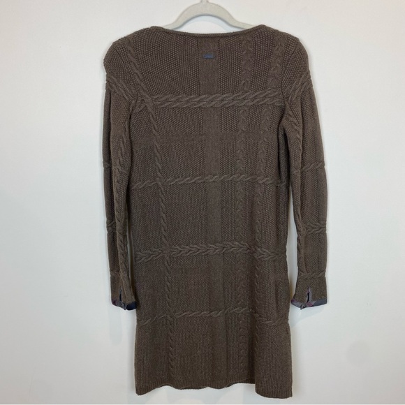 Barbour Etal Sweater Dress Winter Tartan Merino Wool/Cashmere Blend Size 6 Brown - Picture 12 of 14